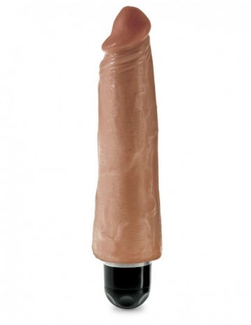 Вибратор с объемной головкой PipeDream King Cock Vibrating Stiffy 8'' (многоскор. вибрация)