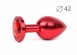 Большая красная втулка с красным кристаллом JEWELRY PLUGS ANAL0