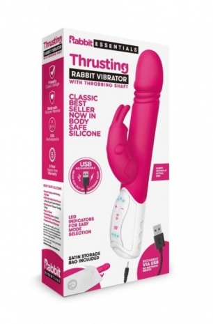 Фрикционный перезаряжаемый вибратор Thrusting Rabbit Vibrator (10 режимов, 2 мотора)