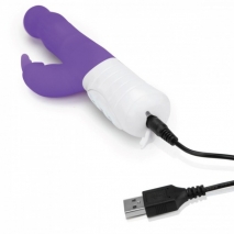 Перезаряжаемый G-вибратор Slim Shaft Rabbit Vibrator с вращающимися шариками (7 режимов)