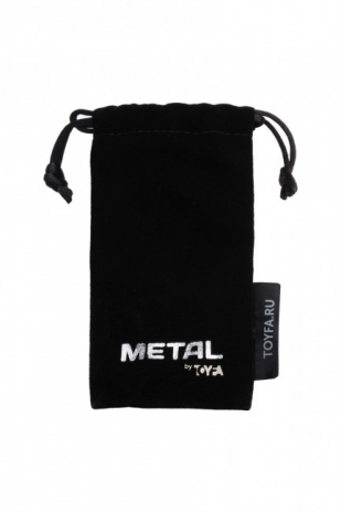 Небольшая анальная металлическая втулка с кристаллом в виде сердца Metal