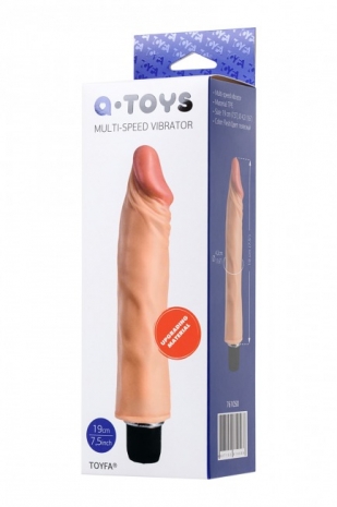 Вибратор реалистичной формы с многоскоростной вибрацией A-Toys (18 см)
