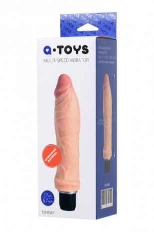Вибратор реалистичной формы с многоскоростной вибрацией A-Toys (16,5 см)