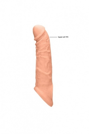 Удлиняющая насадка на пенис с фиксацией на мошонке Penis Extender with Rings (21 см)