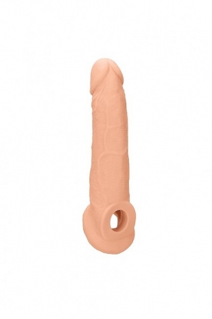Удлиняющая изогнутая насадка на пенис для стимуляции G-точки Penis Extender with Rings (22 см)