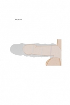 Удлиняющая изогнутая насадка на пенис для стимуляции G-точки Penis Extender with Rings (22 см)