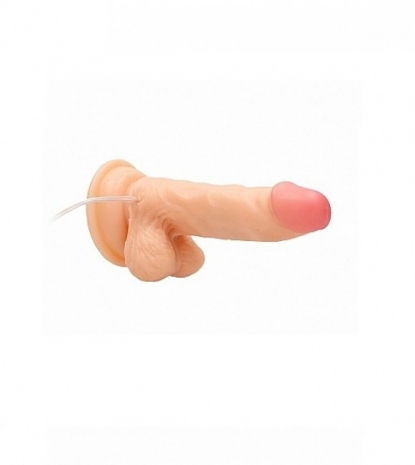 Небольшой реалистичный вибратор на присоске Vibrating Realistic Cock with Remote 6'' (10 режимов)