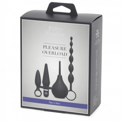 Набор анальных игрушек Pleasure Overload Fifty Shades of Grey (4 предмета, 10 режимов)