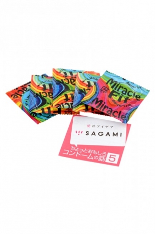 Тонкие латексные контурные презервативы Sagami Miracle Fit (5 шт)