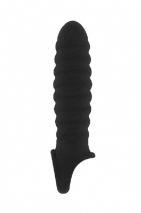 Рельефная удлиняющая насадка на пенис с фиксацией на мошонке Stretchy Penis Extensio № 32