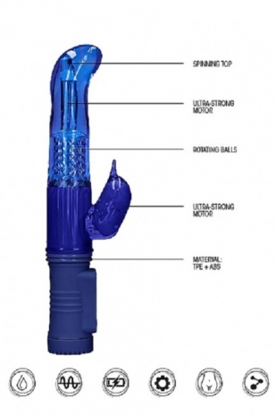 Ротационный вибратор для клиторальной и G-стимуляции Rotating Dolphin (8 режимов)