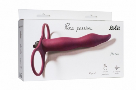 Вибро-насадка для двойного проникновения Pure Passion Flirtini (10 режимов)