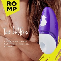 Изящный вакуумный стимулятор клитора Romp Free с крышкой (10 режимов)