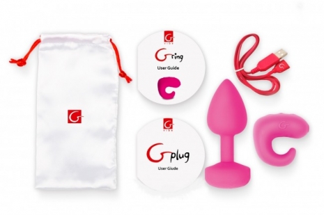 Набор для пары (анальная пробка и кольцо) Gvibe Gkit (6 режимов)