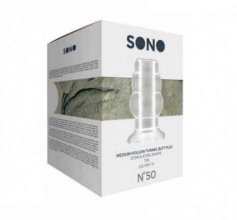 Средняя прозрачная пробка-тоннель SONO  50 Medium Hollow Tunnel Butt Plug