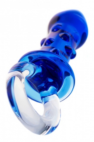 Стеклянный анальный стимулятор с пупырышками Sexus Glass