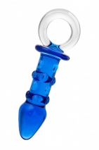 Стеклянный анальный стимулятор с пупырышками Sexus Glass