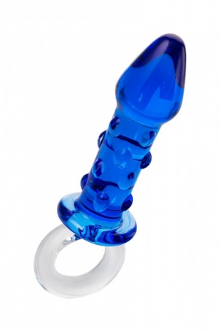 Стеклянный анальный стимулятор с пупырышками Sexus Glass