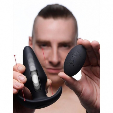 Анальная пробка с эффектом толкания на ДУ XR Brands Kinetic Thumping 7X Large Anal Plug (7 режимов)