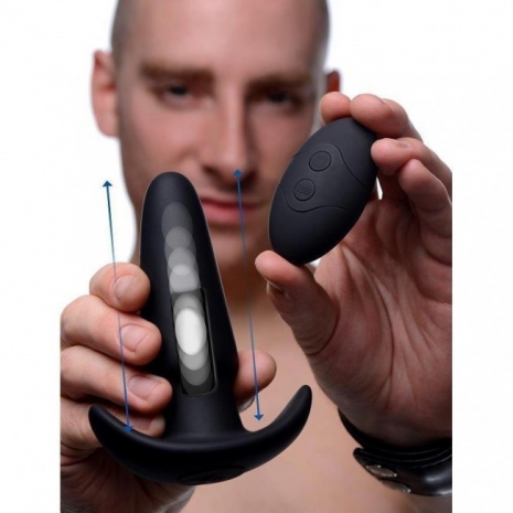 Анальная пробка с эффектом толкания на ДУ XR Brands Kinetic Thumping 7X Medium Anal Plug (7 режимов)