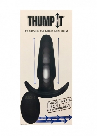 Анальная пробка с эффектом толкания на ДУ XR Brands Kinetic Thumping 7X Medium Anal Plug (7 режимов)