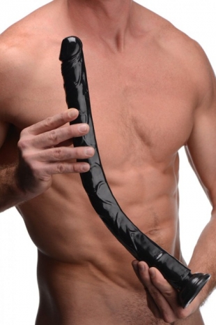 Огромный гибкий реалистик на присоске Hosed Realistic Anal Dildo