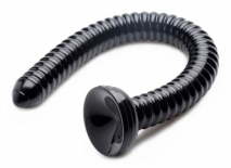 Огромный гибкий анальный стимулятор на присоске Hosed Ribbed Anal Dildo