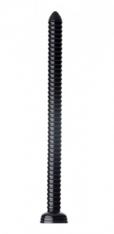 Огромный гибкий анальный стимулятор на присоске Hosed Ribbed Anal Dildo