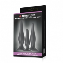 Набор силиконовых анальных пробок для начинающих PrettyLove Mini Anal Kit