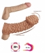 Насадка на фаллос с бугорками, увеличенной головкой и отверстием для мошонки KOKOS M6