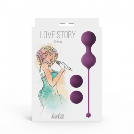 Набор вагинальных шариков Love Story Diva Lavender Sunset