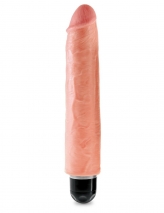 Огромный реалистичный вибратор PipeDream King Cock Vibrating Stiffy 10'' (многоскор. вибрация)
