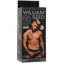 Фаллоимитатор необрезанный слепок порно-звезды William Seed Signature Cocks с мошонкой на съемной присоске