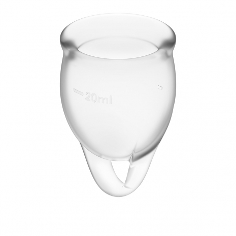 Набор менструальных чаш с хвостиком-петелькой Feel Сonfident Menstrual Cup Transparent
