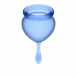 Набор менструальных чаш с хвостиком-капелькой Feel Good Menstrual Cup Dark Blue2