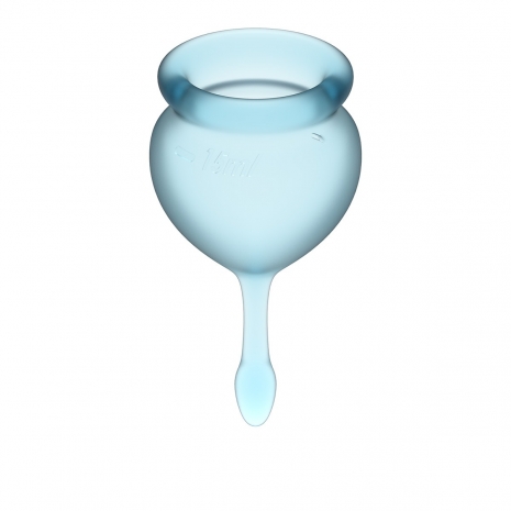 Набор менструальных чаш с хвостиком-капелькой Feel Good Menstrual Cup Light Blue