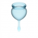 Набор менструальных чаш с хвостиком-капелькой Feel Good Menstrual Cup Light Blue1