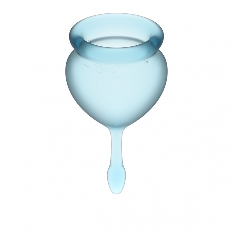 Набор менструальных чаш с хвостиком-капелькой Feel Good Menstrual Cup Light Blue