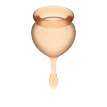 Набор менструальных чаш с хвостиком-капелькой Feel Good Menstrual Cup Orange