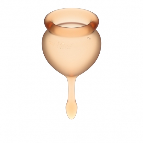 Набор менструальных чаш с хвостиком-капелькой Feel Good Menstrual Cup Orange