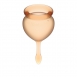 Набор менструальных чаш с хвостиком-капелькой Feel Good Menstrual Cup Orange1