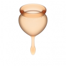 Набор менструальных чаш с хвостиком-капелькой Feel Good Menstrual Cup Orange