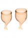 Набор менструальных чаш с хвостиком Feel Secure Menstrual Cup Orange0