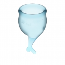 Набор менструальных чаш с хвостиком Feel Secure Menstrual Cup Light Blue