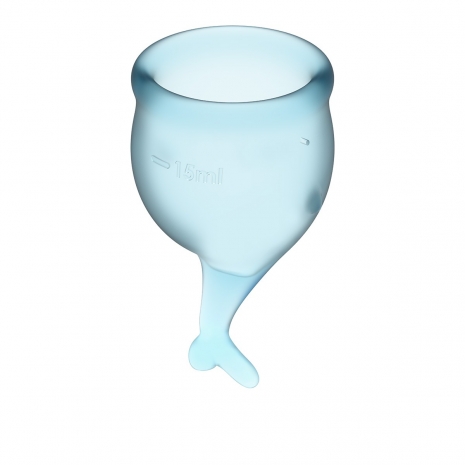 Набор менструальных чаш с хвостиком Feel Secure Menstrual Cup Light Blue