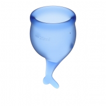 Набор менструальных чаш с хвостиком Feel Secure Menstrual Cup Dark Blue