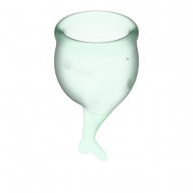 Набор менструальных чаш с хвостиком Feel Secure Menstrual Cup Light Green