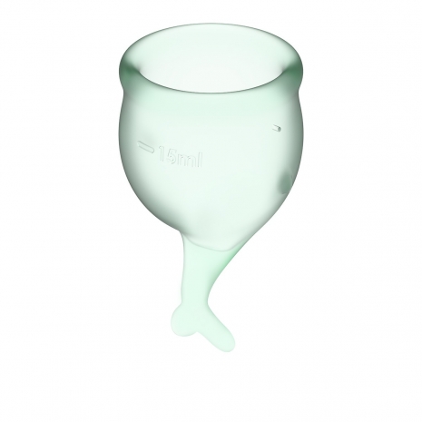 Набор менструальных чаш с хвостиком Feel Secure Menstrual Cup Light Green