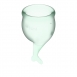 Набор менструальных чаш с хвостиком Feel Secure Menstrual Cup Light Green1