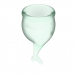 Набор менструальных чаш с хвостиком Feel Secure Menstrual Cup Light Green2